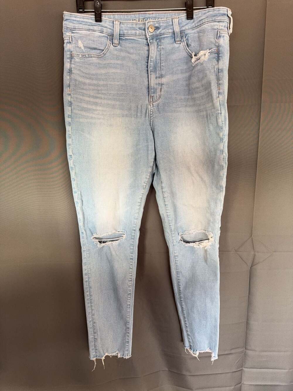 High Rise Destructed True Skinny Ankle Jeans